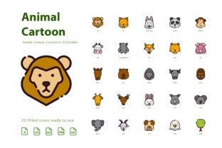 Animal Cartoon Filled
