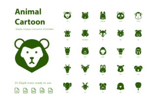 Animal Cartoon Glyph