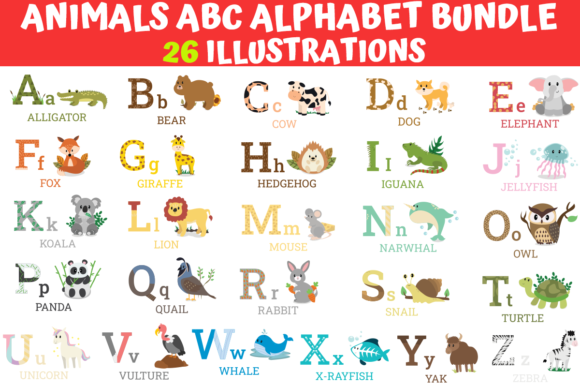 Animals ABC Alphabet Bundle