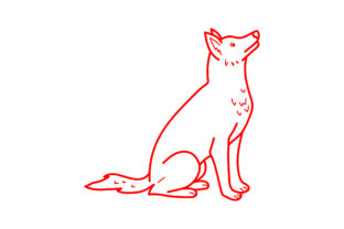 Dog Antique Redwork