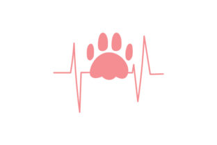 Dog Paw with Heart Beat