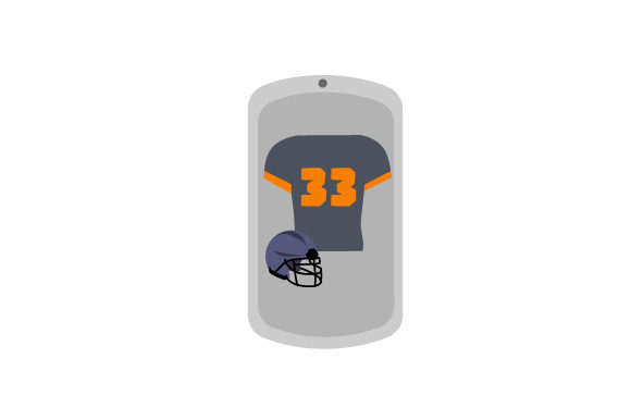 Dog Tag with Football Jersey