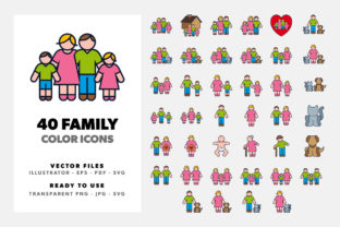 Family Color Icon Set