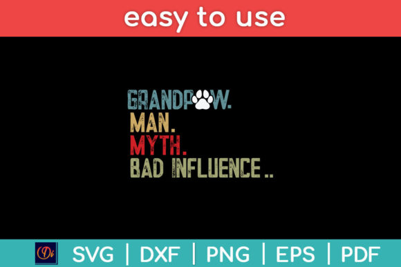 Grandpa Man Myth Father s Day Dog Svg
