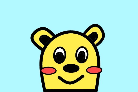Happy Cute Bear Character