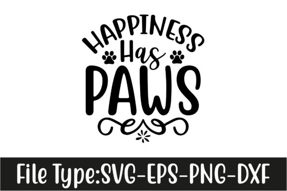 Happy Paws Embroidery Design