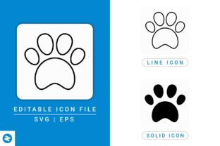 Paw Icons Set