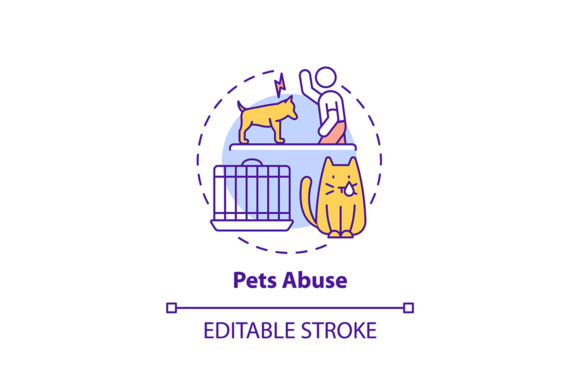 Pets Abuse Concept Icon