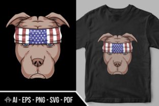Pitbull Dog Head Illustration