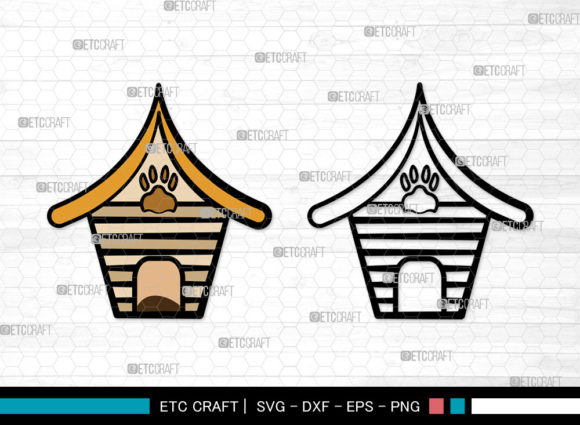 Simple Dog House SVG for Embroidery